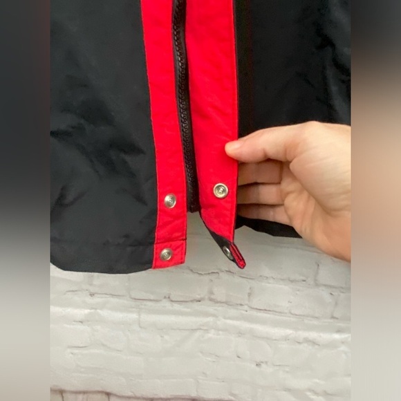Swingster Jacket Mens Size Medium Black Red Trim Detail Full Zip Front Snap - Picture 7 of 12